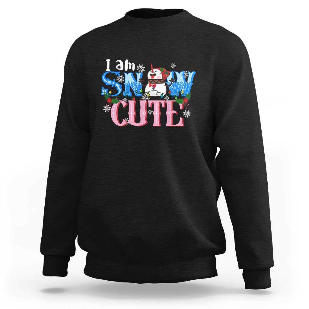 Christmas Sweatshirt I Am Snow Cute Snowman Winter Chilling - Wonder Print Shop