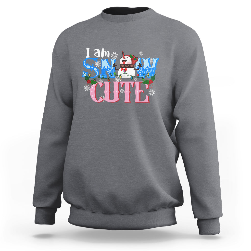 Christmas Sweatshirt I Am Snow Cute Snowman Winter Chilling - Wonder Print Shop