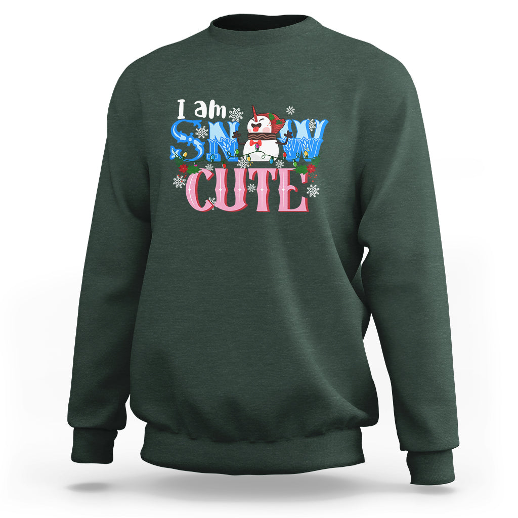 Christmas Sweatshirt I Am Snow Cute Snowman Winter Chilling - Wonder Print Shop
