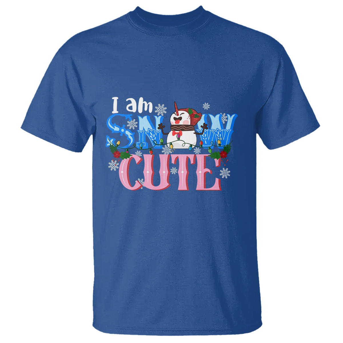 Christmas T Shirt I Am Snow Cute Snowman Winter Chilling - Wonder Print Shop