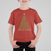 Funny Binary Christmas Tree T Shirt For Kid HAPPY NEW YEAR 11111101001 - Wonder Print Shop