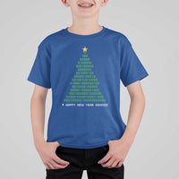 Funny Binary Christmas Tree T Shirt For Kid HAPPY NEW YEAR 11111101001 - Wonder Print Shop