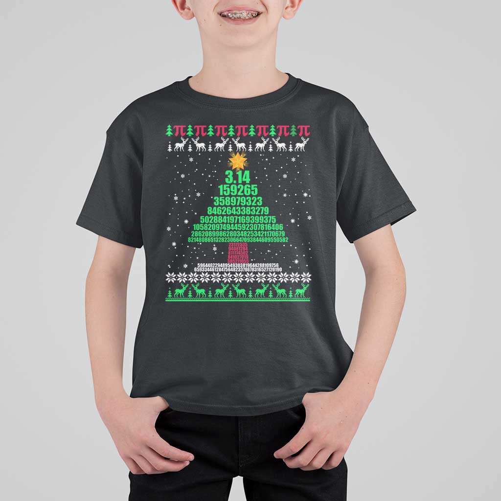 Funny Xmas Math Pi Christmas Tree T Shirt For Kid - Wonder Print Shop