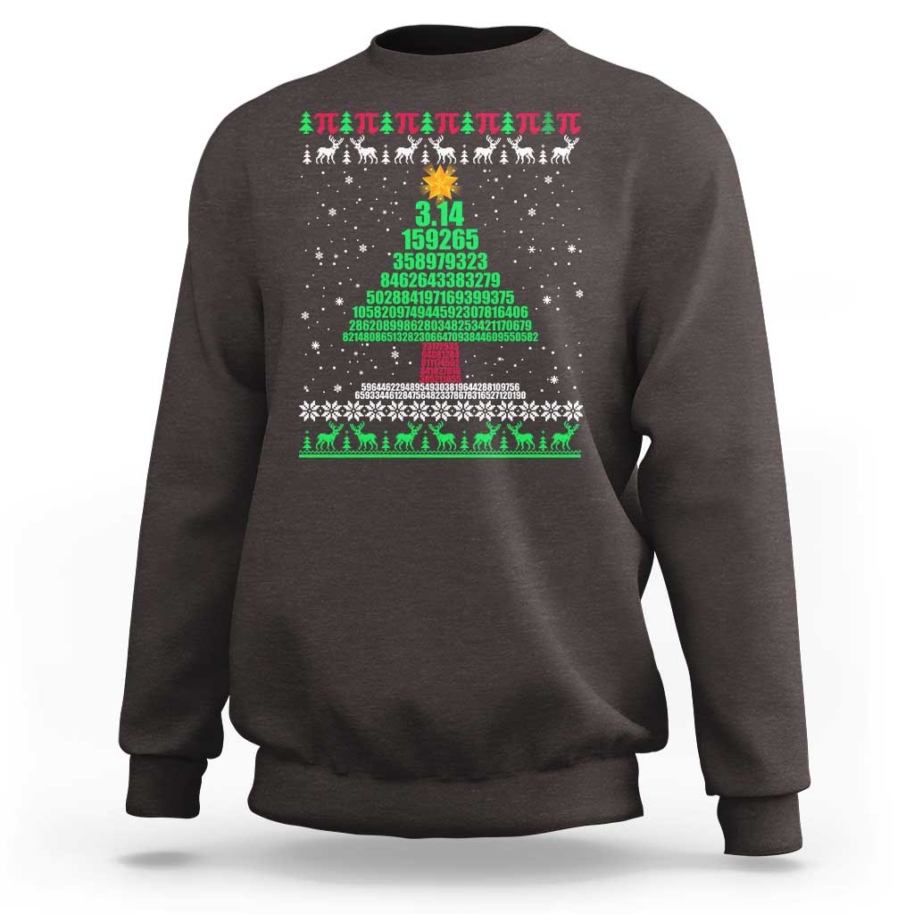 Funny Xmas Math Pi Christmas Tree Sweatshirt - Wonder Print Shop