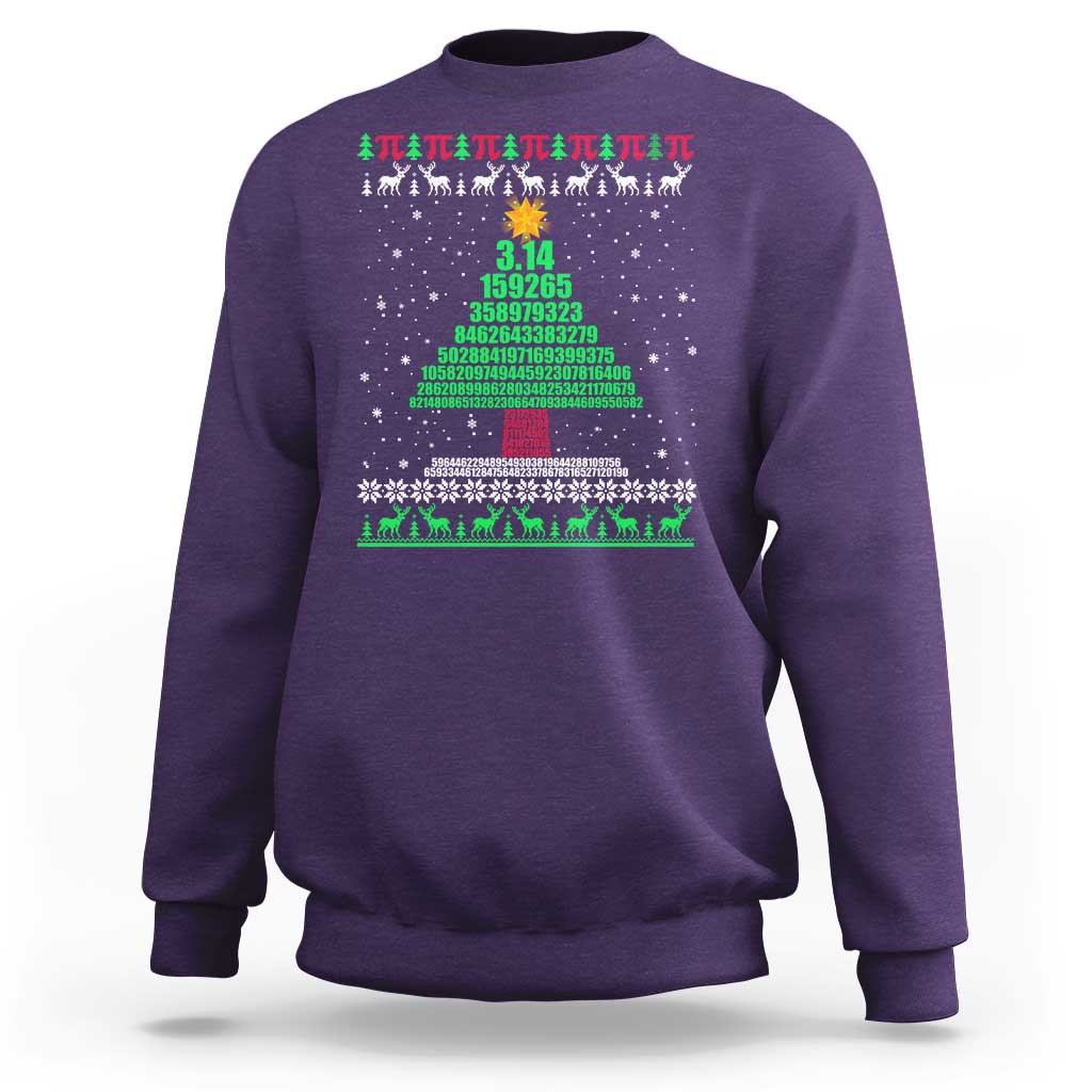 Funny Xmas Math Pi Christmas Tree Sweatshirt - Wonder Print Shop
