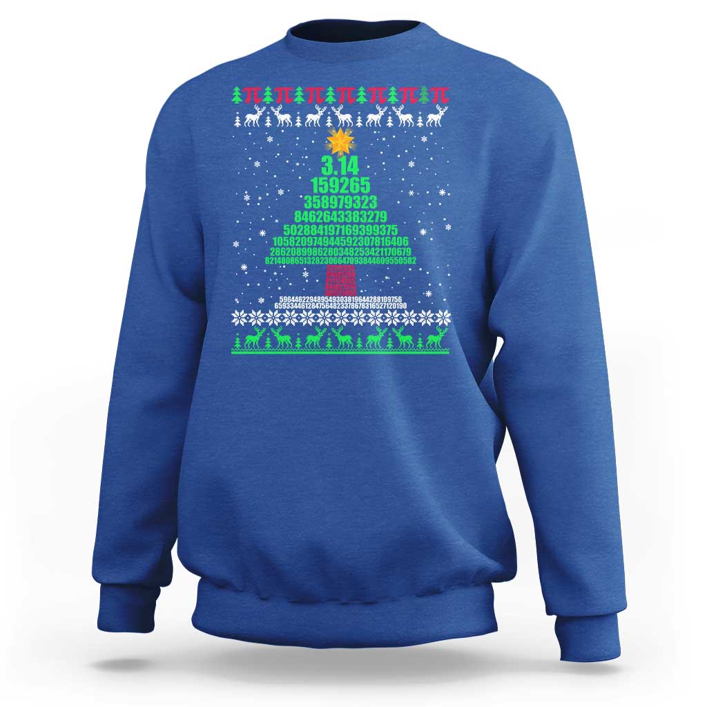 Funny Xmas Math Pi Christmas Tree Sweatshirt - Wonder Print Shop