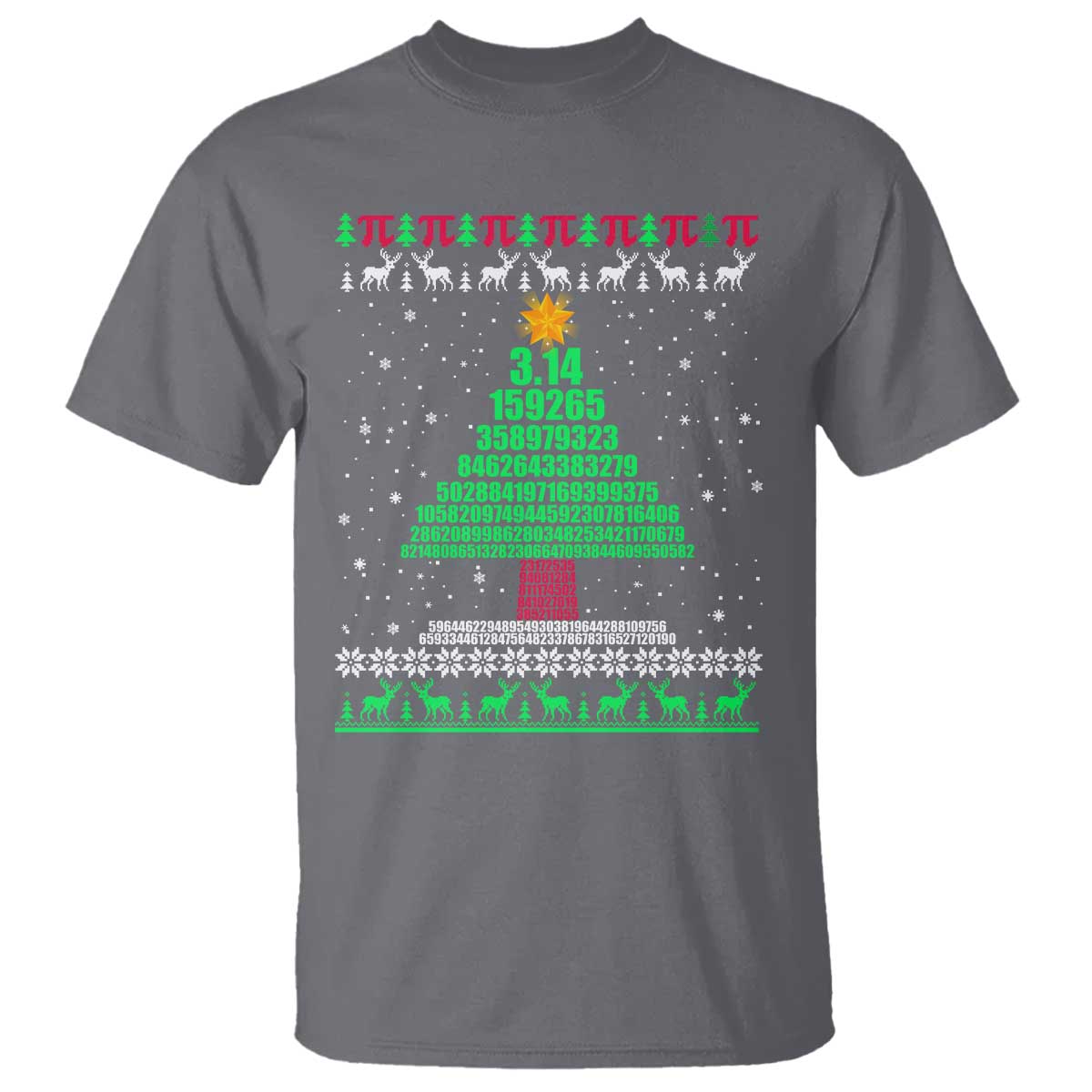 Funny Xmas Math Pi Christmas Tree T Shirt - Wonder Print Shop
