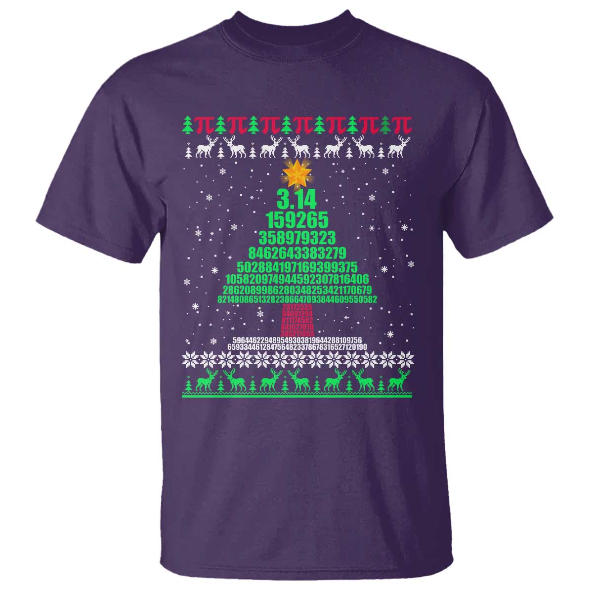 Funny Xmas Math Pi Christmas Tree T Shirt - Wonder Print Shop