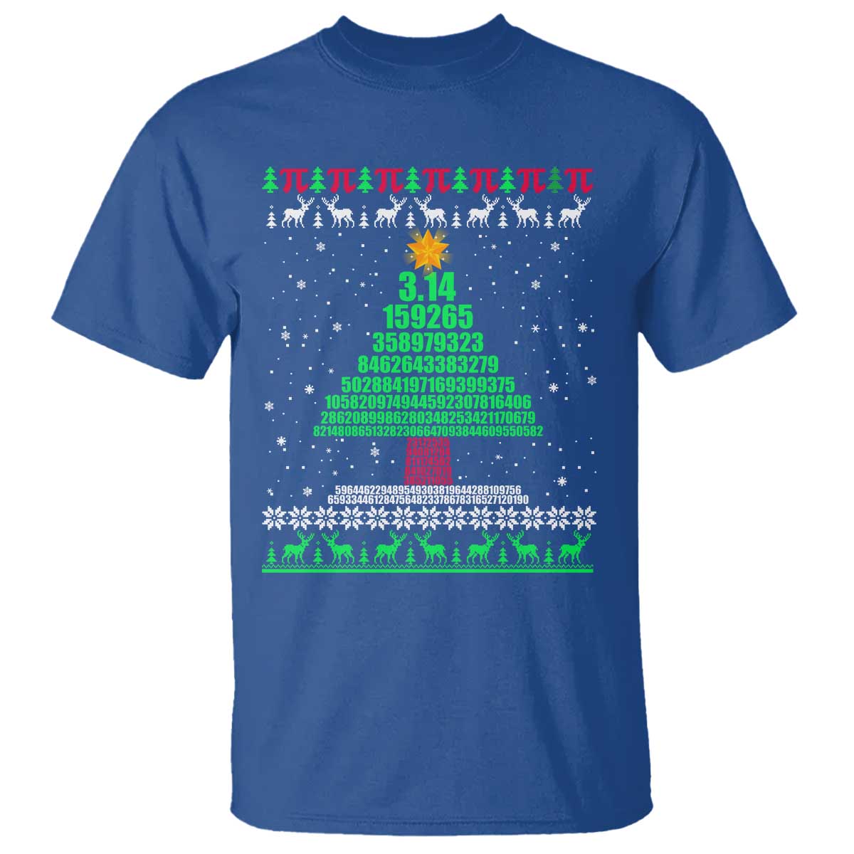 Funny Xmas Math Pi Christmas Tree T Shirt - Wonder Print Shop