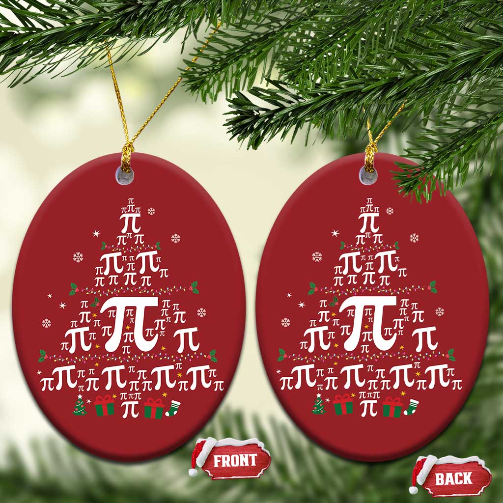 Funny Xmas Math Teacher Christmas Ornament Pi Christmas Tree - Wonder Print Shop