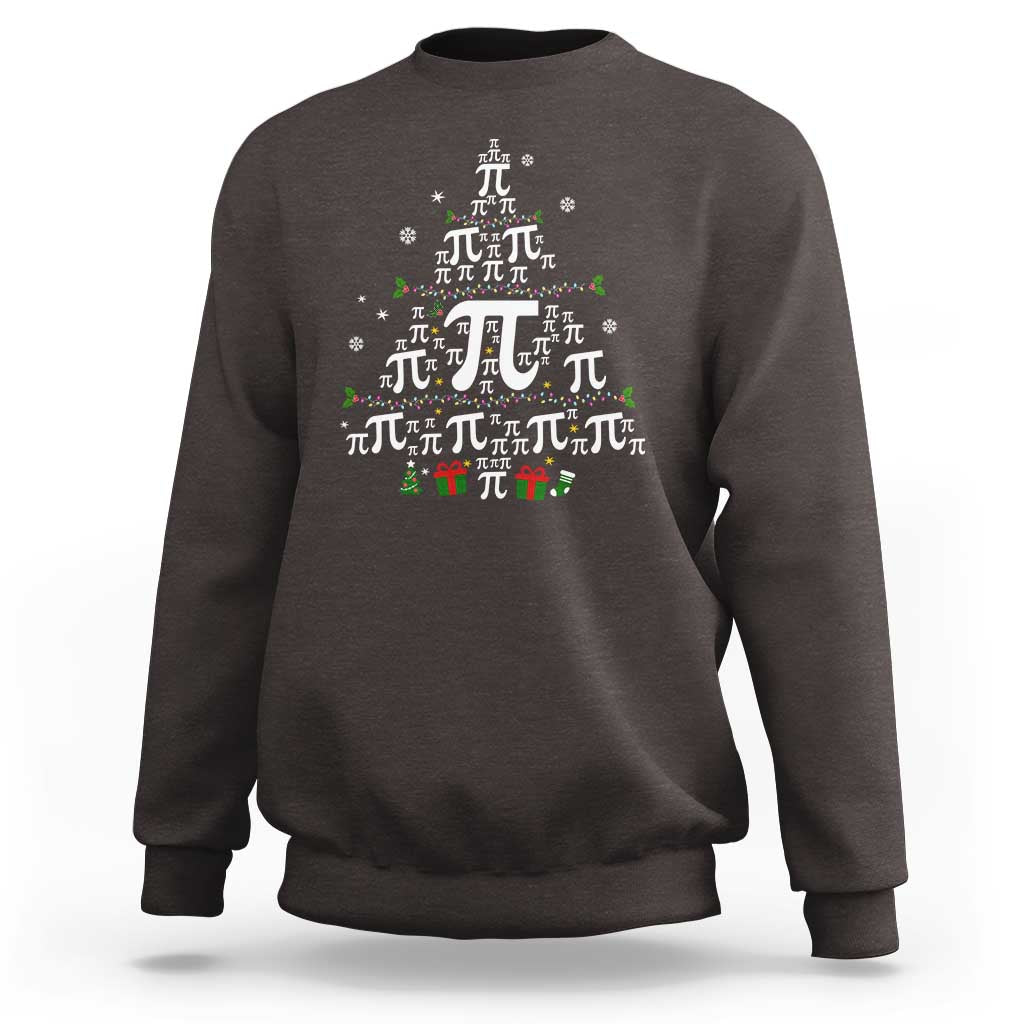Funny Christmas Math Teacher Sweatshirt Pi Christmas Tree - Wonder Print Shop