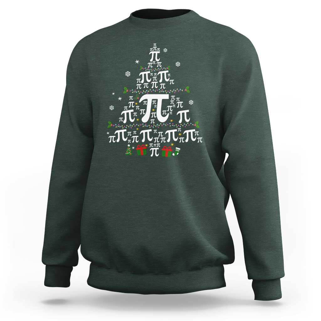 Funny Christmas Math Teacher Sweatshirt Pi Christmas Tree - Wonder Print Shop