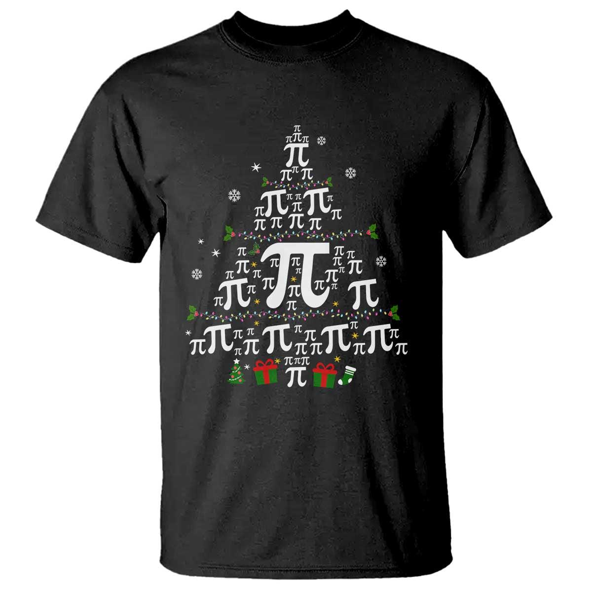 Funny Christmas Math Teacher T Shirt Pi Christmas Tree - Wonder Print Shop