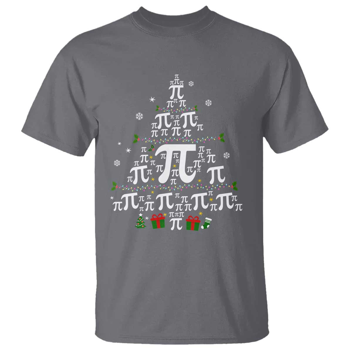 Funny Christmas Math Teacher T Shirt Pi Christmas Tree - Wonder Print Shop