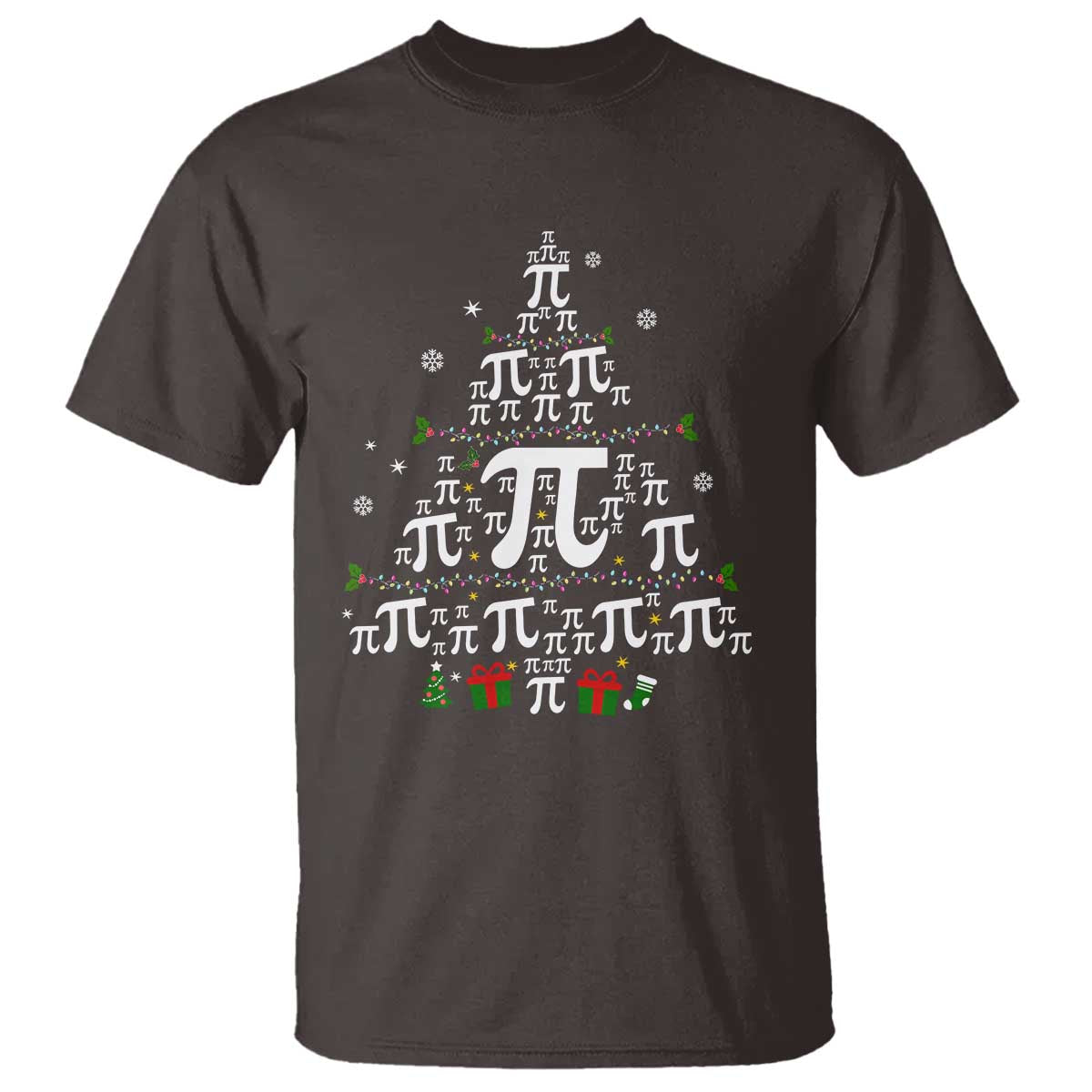 Funny Christmas Math Teacher T Shirt Pi Christmas Tree - Wonder Print Shop