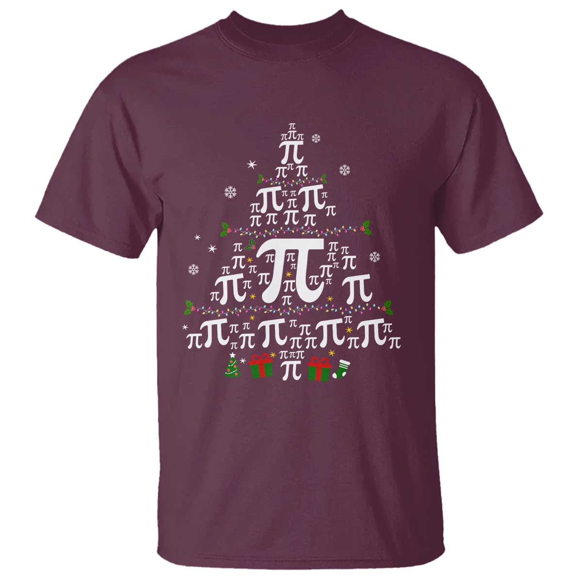 Funny Christmas Math Teacher T Shirt Pi Christmas Tree - Wonder Print Shop