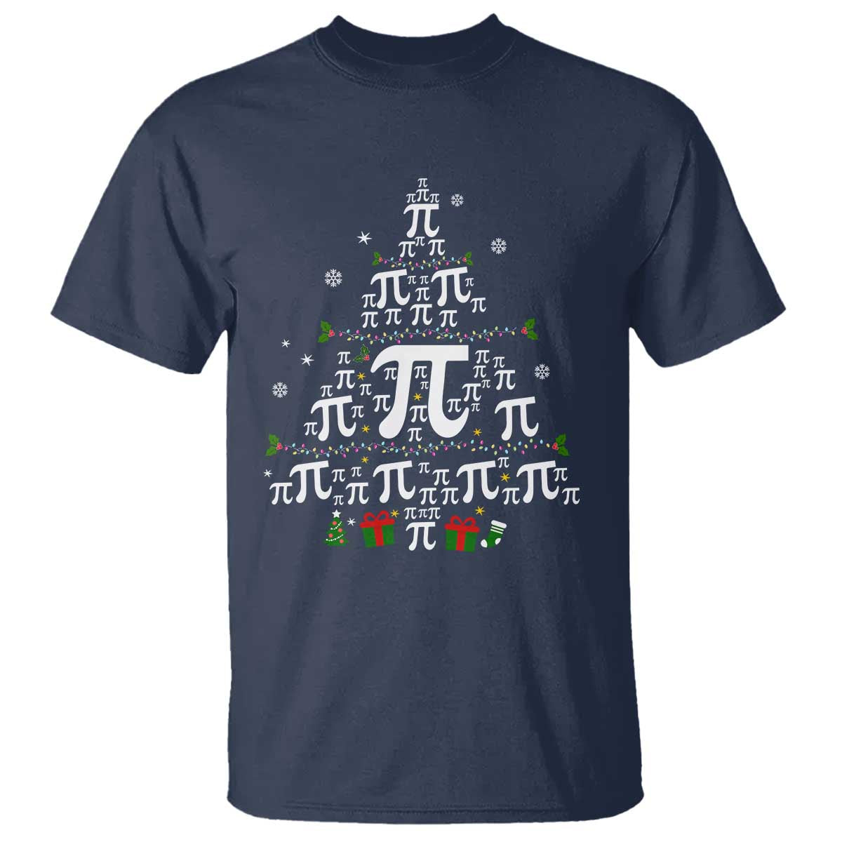 Funny Christmas Math Teacher T Shirt Pi Christmas Tree - Wonder Print Shop