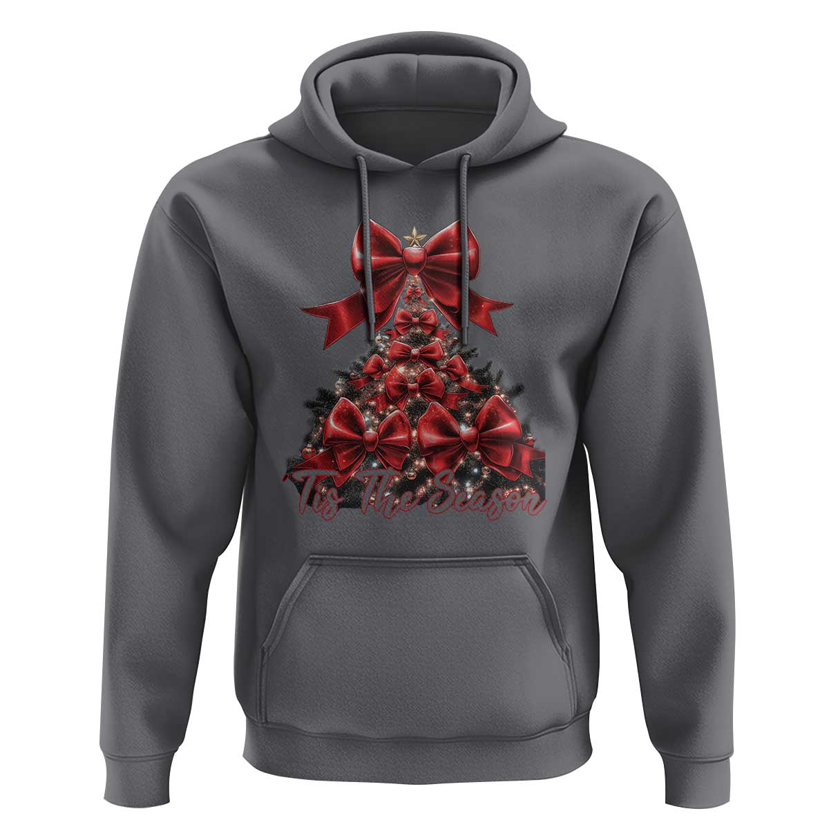 Christmas Tree Coquette Tis The Season Hoodie