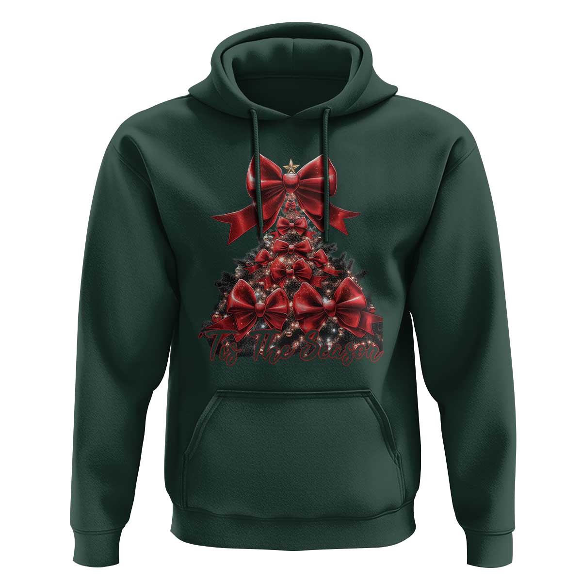 Christmas Tree Coquette Tis The Season Hoodie