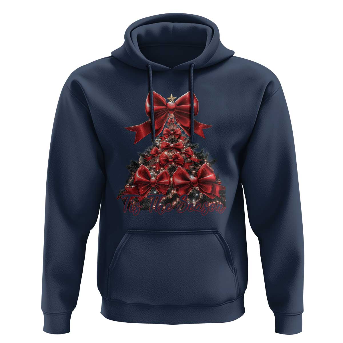 Christmas Tree Coquette Tis The Season Hoodie