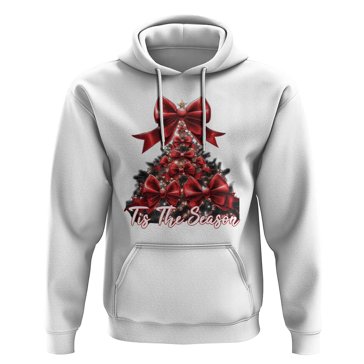 Christmas Tree Coquette Tis The Season Hoodie