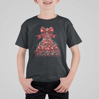 Christmas Tree Coquette Tis The Season T Shirt For Kid - Wonder Print Shop