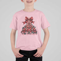 Christmas Tree Coquette Tis The Season T Shirt For Kid - Wonder Print Shop