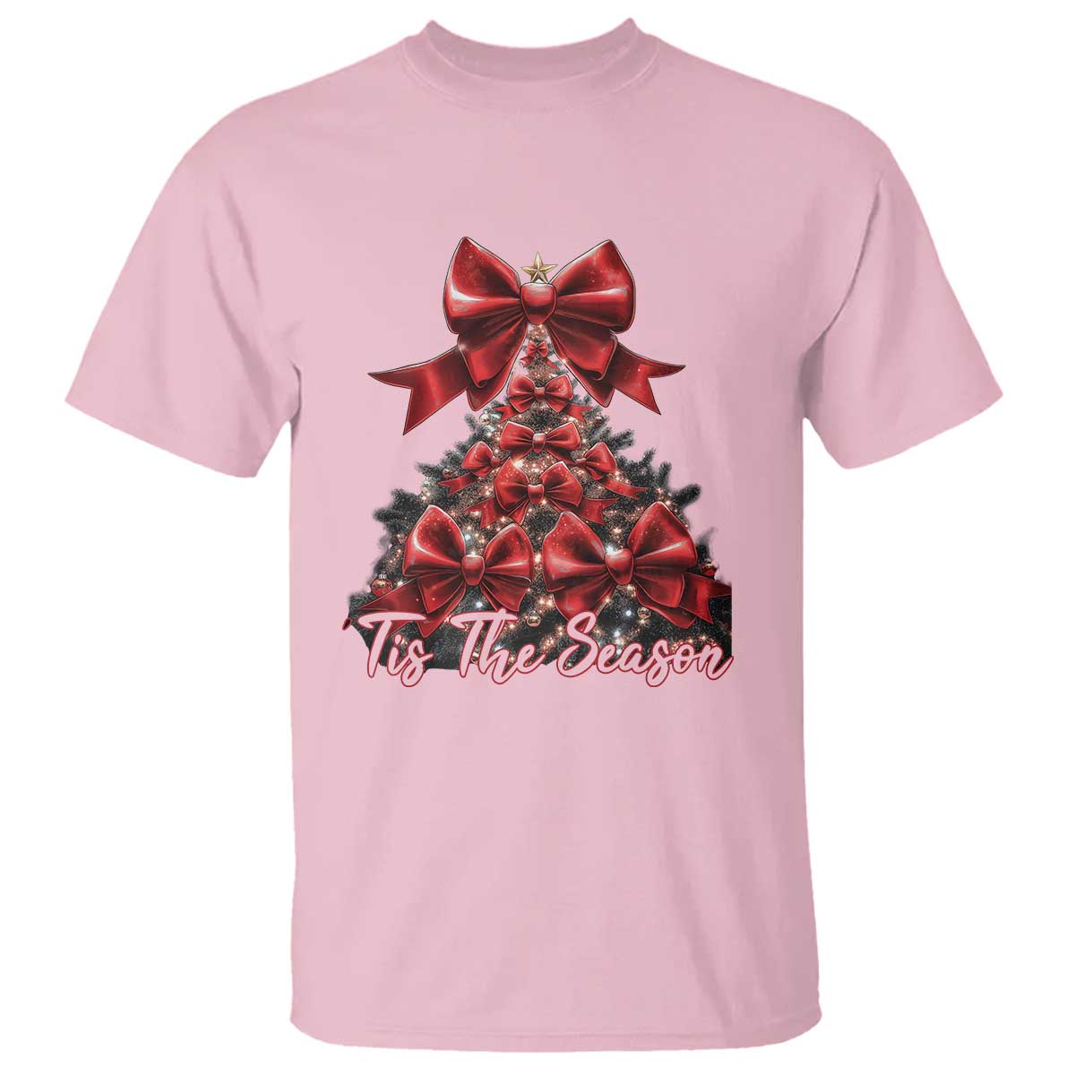 Christmas Tree Coquette Tis The Season T Shirt - Wonder Print Shop