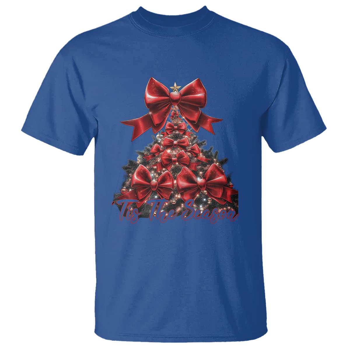 Christmas Tree Coquette Tis The Season T Shirt - Wonder Print Shop