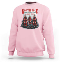 Xmas Coquette Sweatshirt North pole Christmas Tree Farm Always Fresh - Wonder Print Shop