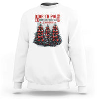 Xmas Coquette Sweatshirt North pole Christmas Tree Farm Always Fresh - Wonder Print Shop