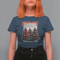 Xmas Coquette T Shirt For Women North pole Christmas Tree Farm Always Fresh - Wonder Print Shop