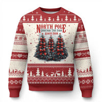 Xmas Coquette Ugly Christmas Sweater North pole Christmas Tree Farm Always Fresh - Wonder Print Shop