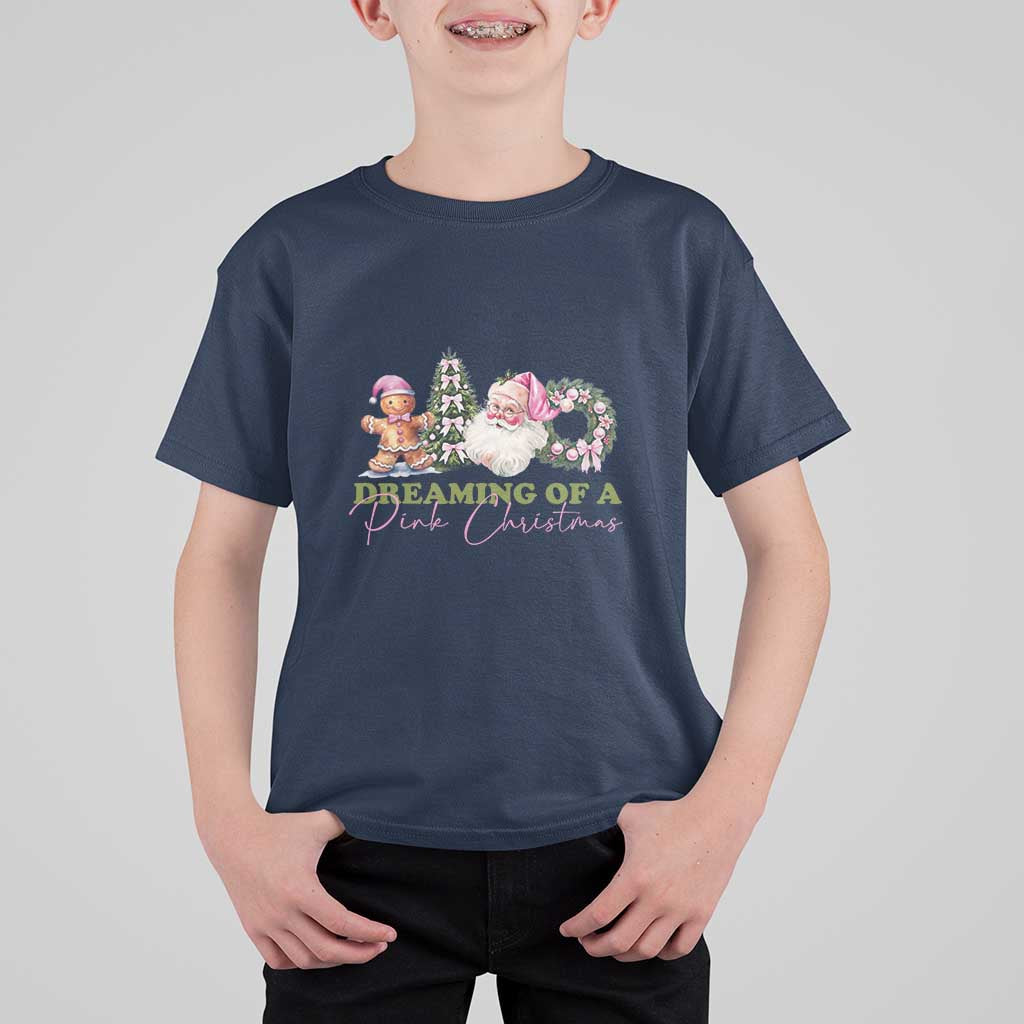 Dreaming Of A Pink Christmas T Shirt For Kid - Wonder Print Shop