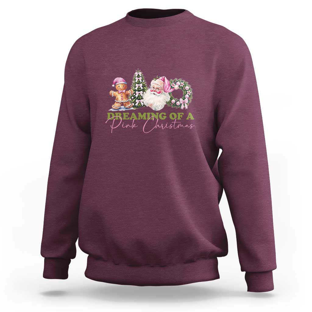 Dreaming Of A Pink Christmas Sweatshirt - Wonder Print Shop