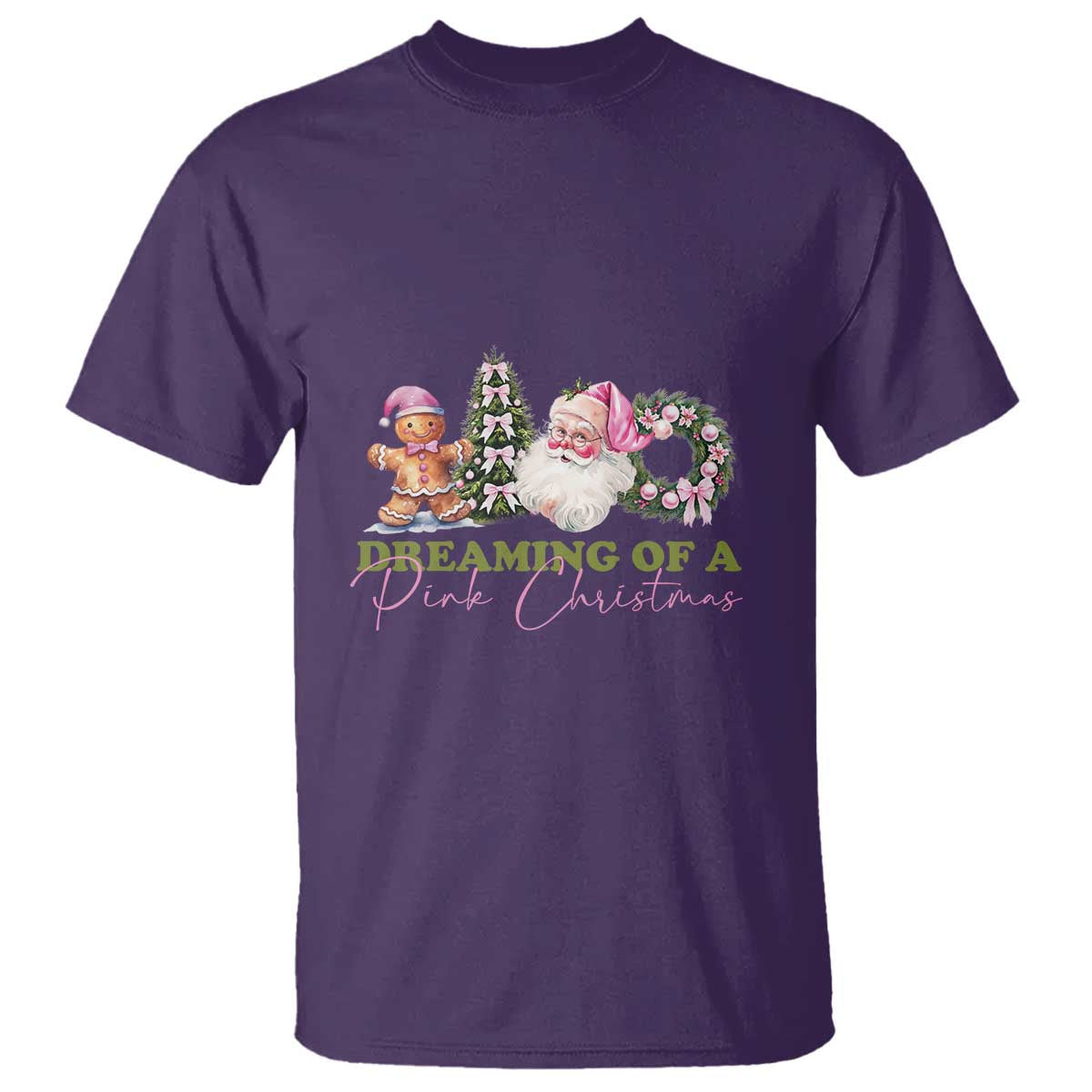 Dreaming Of A Pink Christmas T Shirt - Wonder Print Shop
