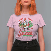 Funny Christmas Cake T Shirt For Women Torn Between Looking' Like a Snack - Wonder Print Shop