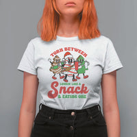 Funny Christmas Cake T Shirt For Women Torn Between Looking' Like a Snack - Wonder Print Shop