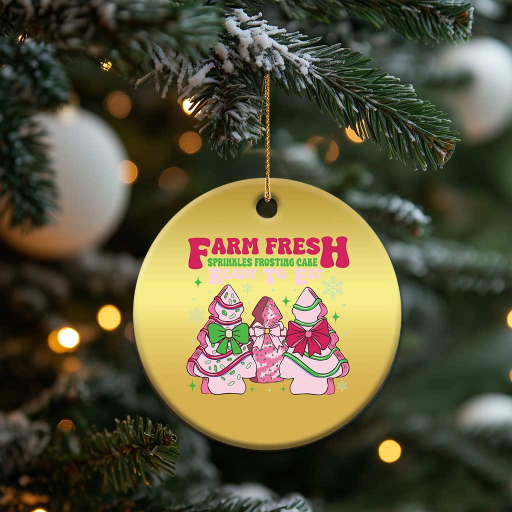 Farm Fresh Christmas Tree Cakes Coquette Christmas Ornament - Wonder Print Shop