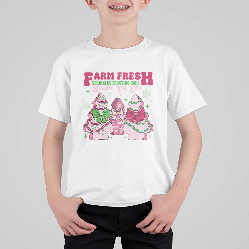 Farm Fresh Christmas Tree Cakes Coquette T Shirt For Kid - Wonder Print Shop