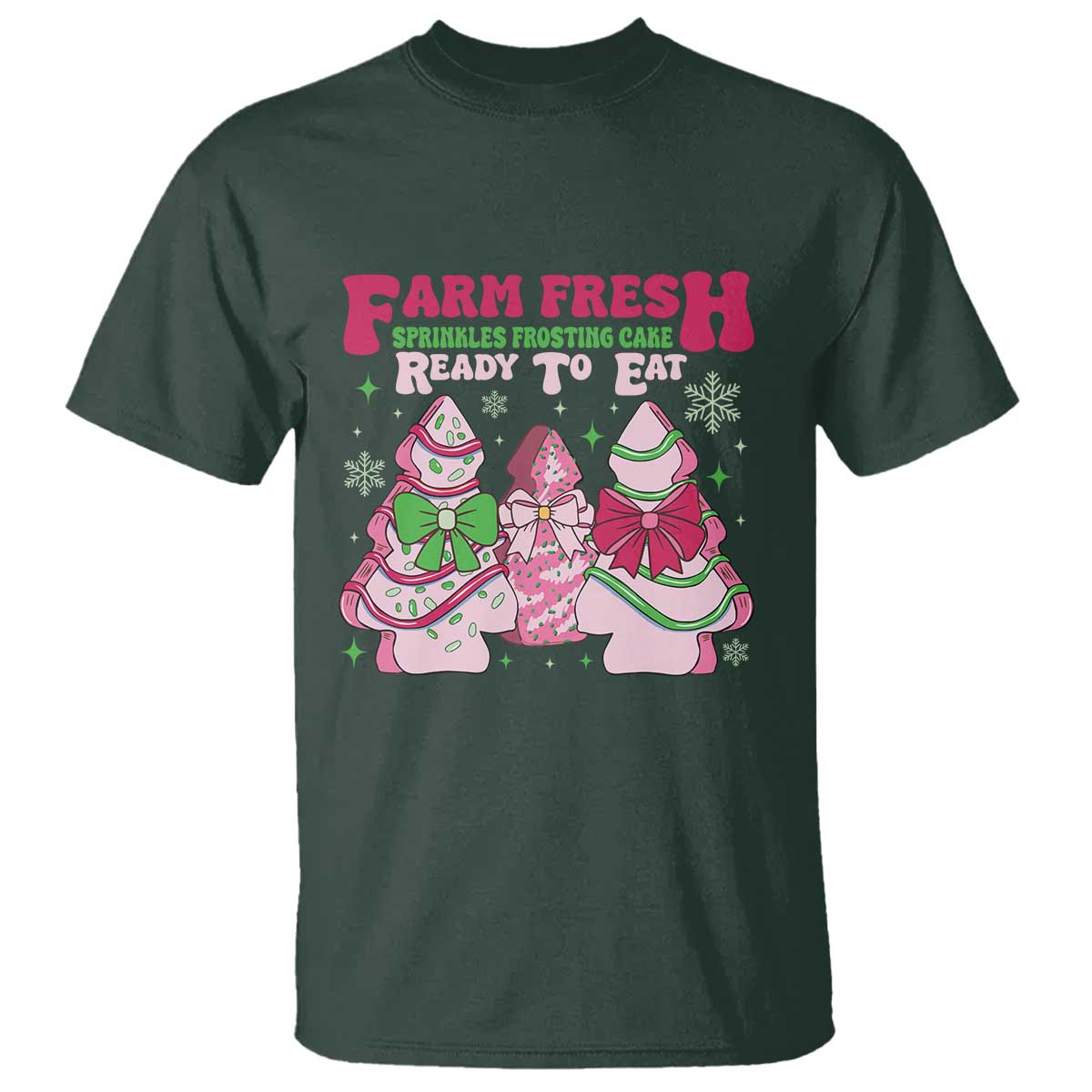 Farm Fresh Christmas Tree Cakes Coquette T Shirt - Wonder Print Shop