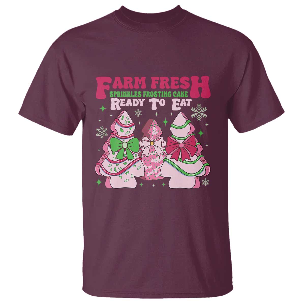 Farm Fresh Christmas Tree Cakes Coquette T Shirt - Wonder Print Shop