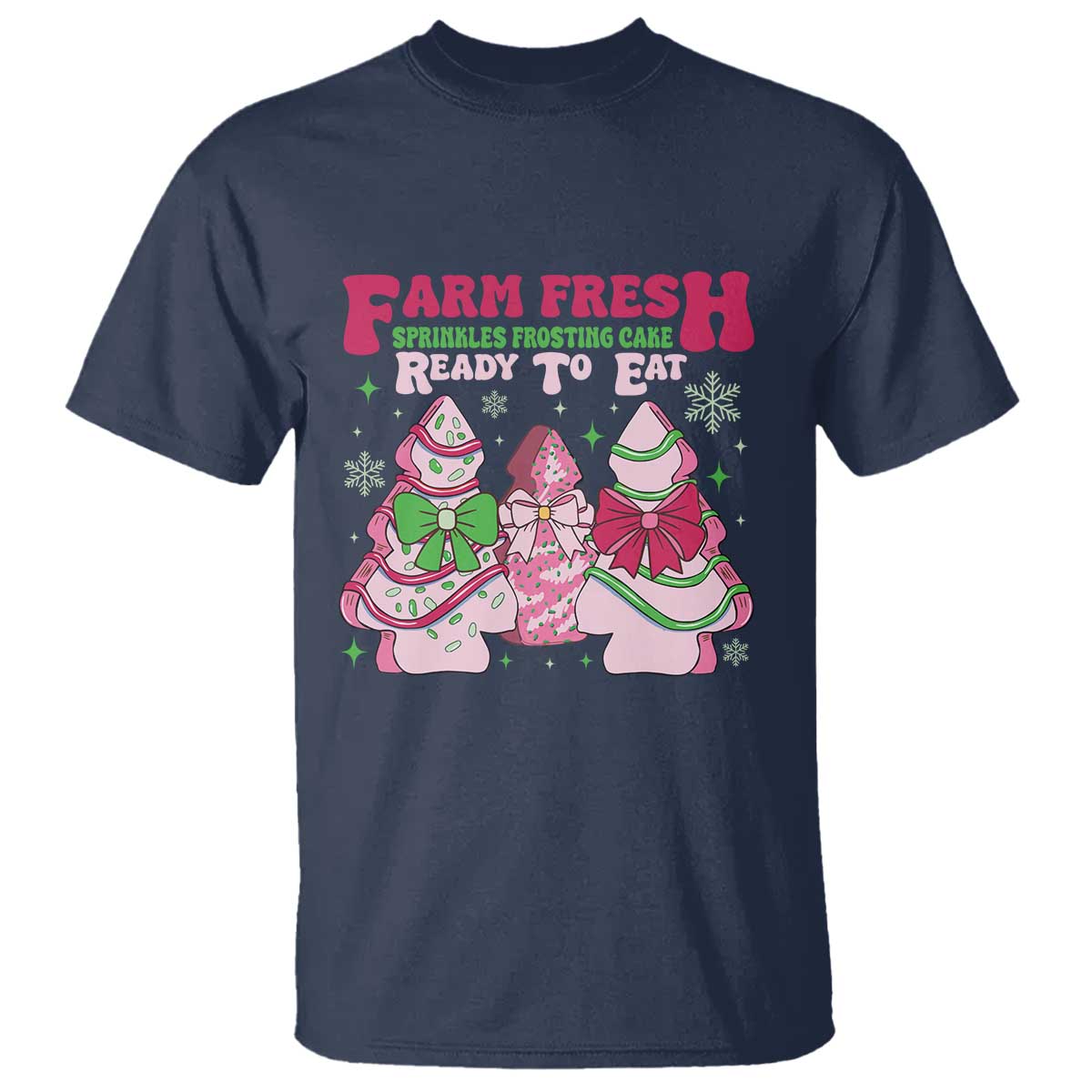 Farm Fresh Christmas Tree Cakes Coquette T Shirt - Wonder Print Shop