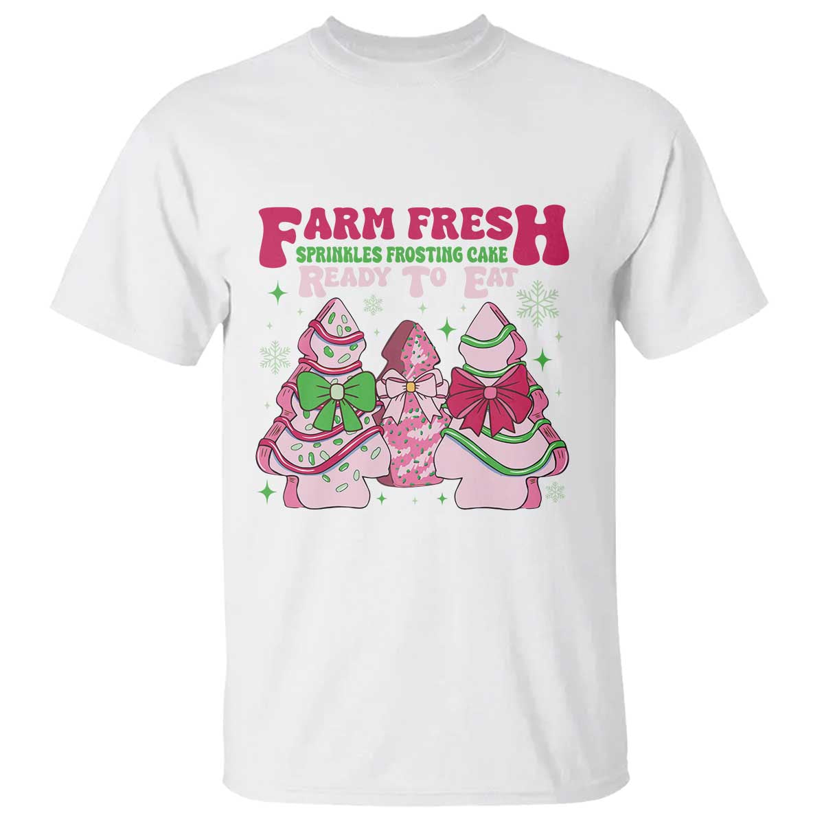 Farm Fresh Christmas Tree Cakes Coquette T Shirt - Wonder Print Shop