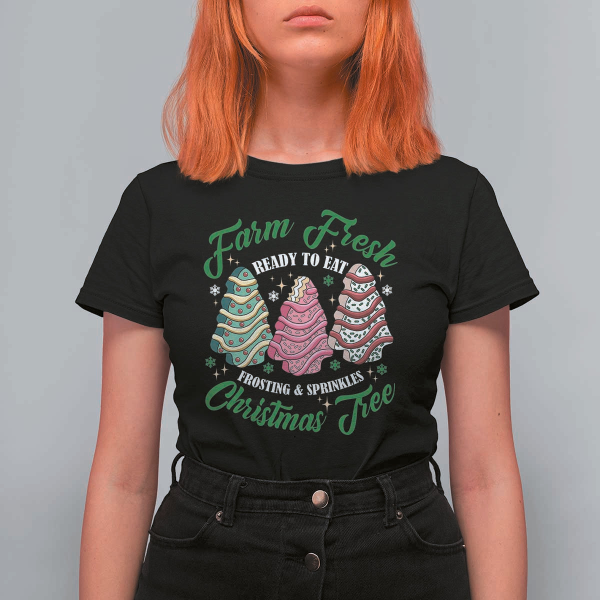 Farm Fresh Christmas Tree Cakes T Shirt For Women - Wonder Print Shop