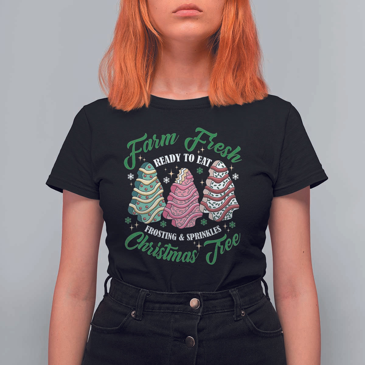 Farm Fresh Christmas Tree Cakes T Shirt For Women - Wonder Print Shop