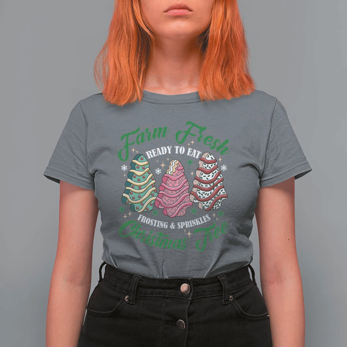 Farm Fresh Christmas Tree Cakes T Shirt For Women - Wonder Print Shop