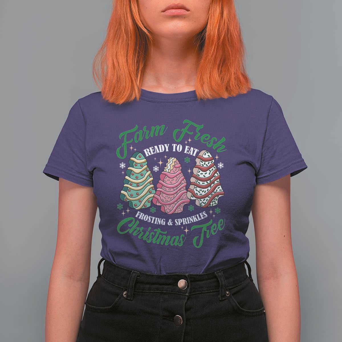 Farm Fresh Christmas Tree Cakes T Shirt For Women - Wonder Print Shop