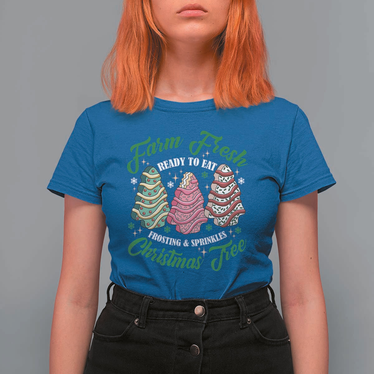 Farm Fresh Christmas Tree Cakes T Shirt For Women - Wonder Print Shop