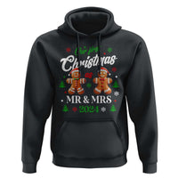 Our First Christmas As Mr Mrs 2024 Hoodie Cute Gingerbread Couple
